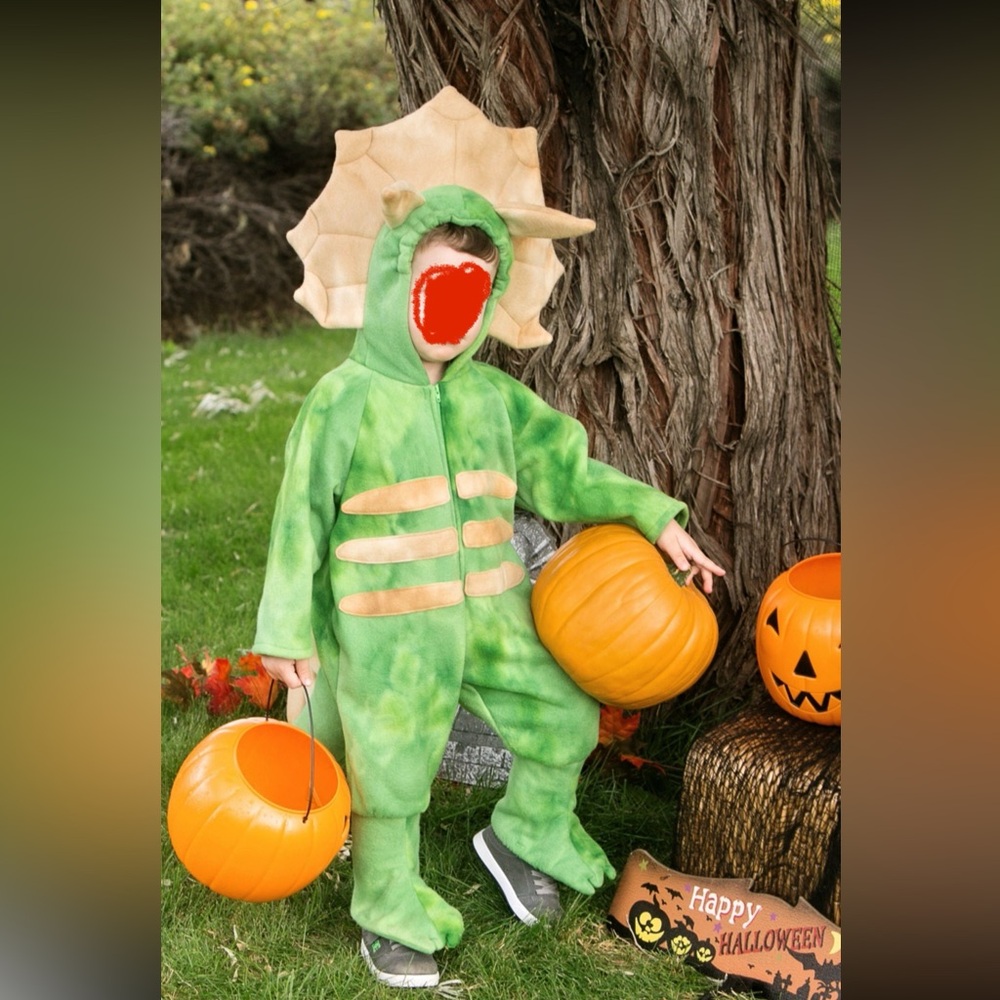 Kids Green Dinosaur Costume